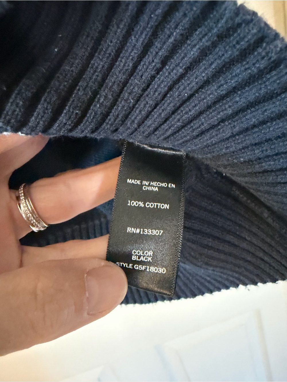 Geoffrey Beene Men's Checkerboard Crewneck Sweater - Black & Gray 100% cotton - Picture 4 of 5